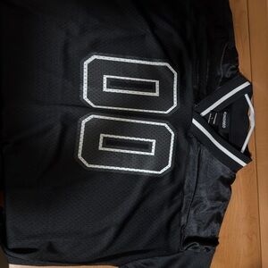 Men's Black Athletic Jersey with White Number